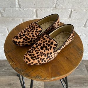 Birdies Leopard Print Calf Hair Loafers